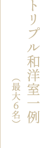 トリプル和洋室一例（最大６名）